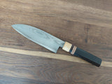 Adam Þórarinsson Santoku 17cm VG1 Damaskus/Eik, Járnviður, Birki, Birki Börkur