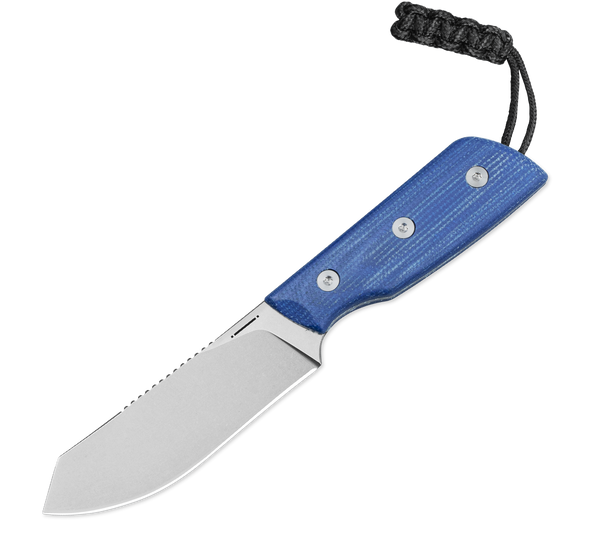 Straight Line Digger Blue Canvas Micarta