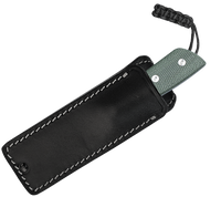 Straight Line Digger Green Canvas Micarta