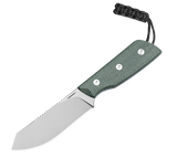 Straight Line Digger Green Canvas Micarta
