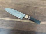 Adam Þórarinsson Santoku 17cm VG1 Damaskus/Eik, Járnviður, Birki, Birki Börkur