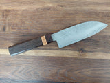 Adam Þórarinsson Santoku 17cm VG1 Damaskus/Eik, Járnviður og Birki