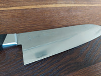 Yasuda Kotetsu Aogami Carbon Santoku 18cm