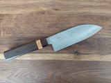 Adam Þórarinsson Santoku 17cm VG1 Damaskus/Eik, Járnviður og Birki