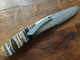 KH Knives Damascus/Loðfíls Jaxl Liner Lock