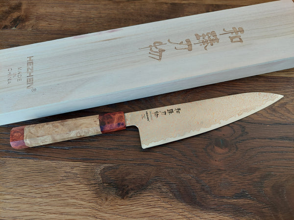 Hezhen Kopar Damaskus Gyuto 21cm