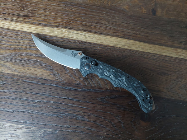 Benchmade Mini Bedlam 865-02 Marbled Carbon Fiber