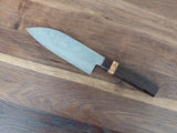 Adam Þórarinsson Santoku 17cm VG1 Damaskus/Eik, Járnviður og Birki